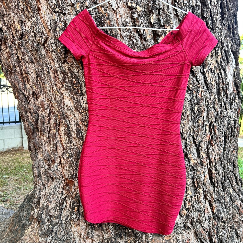 Windsor Off-Shoulder Red Dress